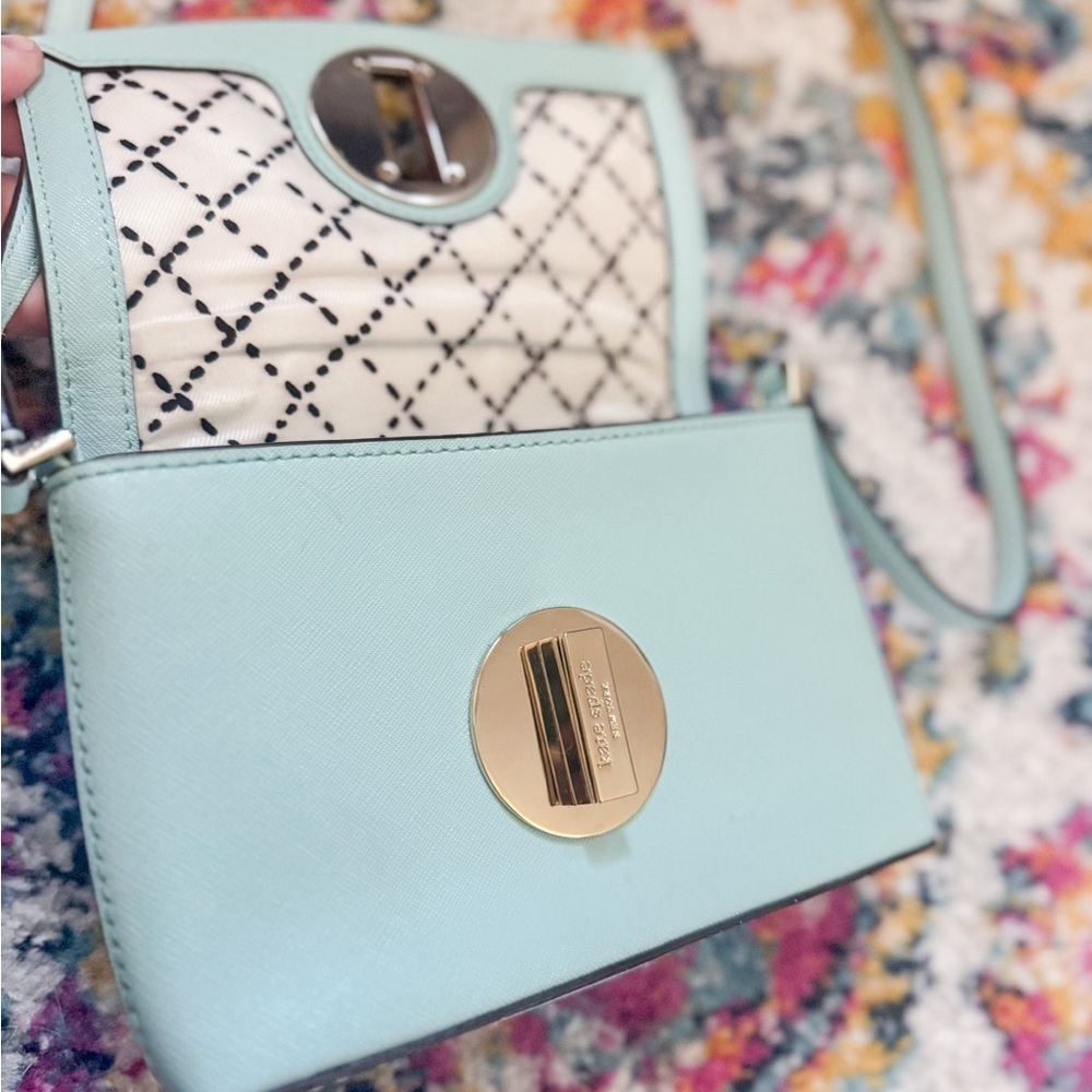 Kate Spade Newbury Lane Sally Crossbody in Light Tiffany Blue - Picture 9 of 10
